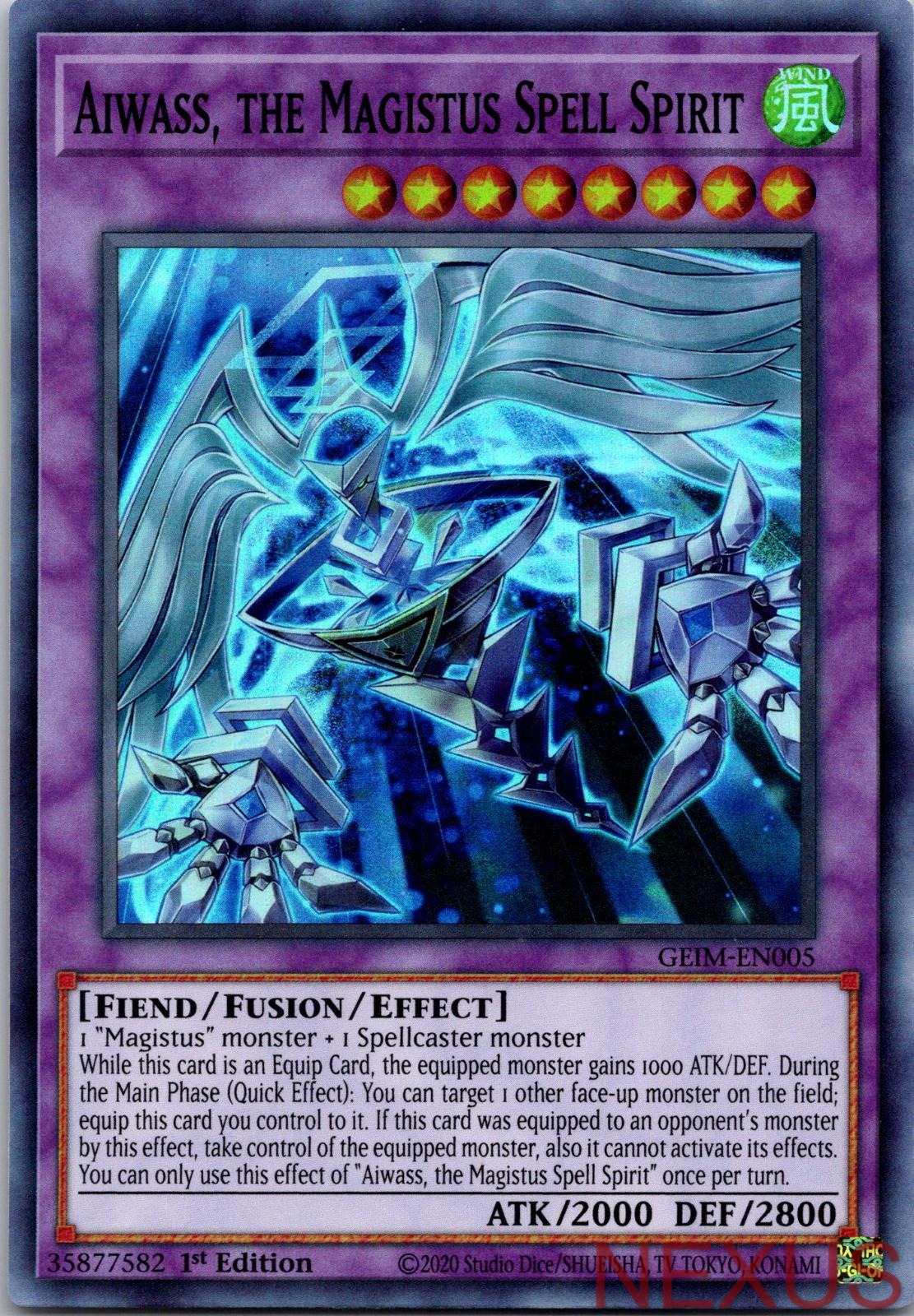 Aiwass, the Magistus Spell Spirit GEIM-EN005 Super Rare 1st Edition Near Mint
