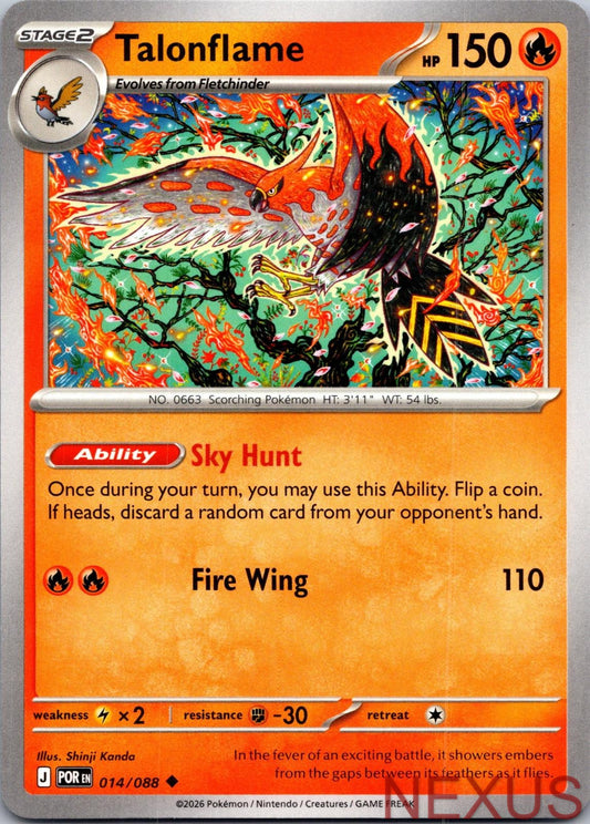 Talonflame 014/088 Uncommon Near Mint