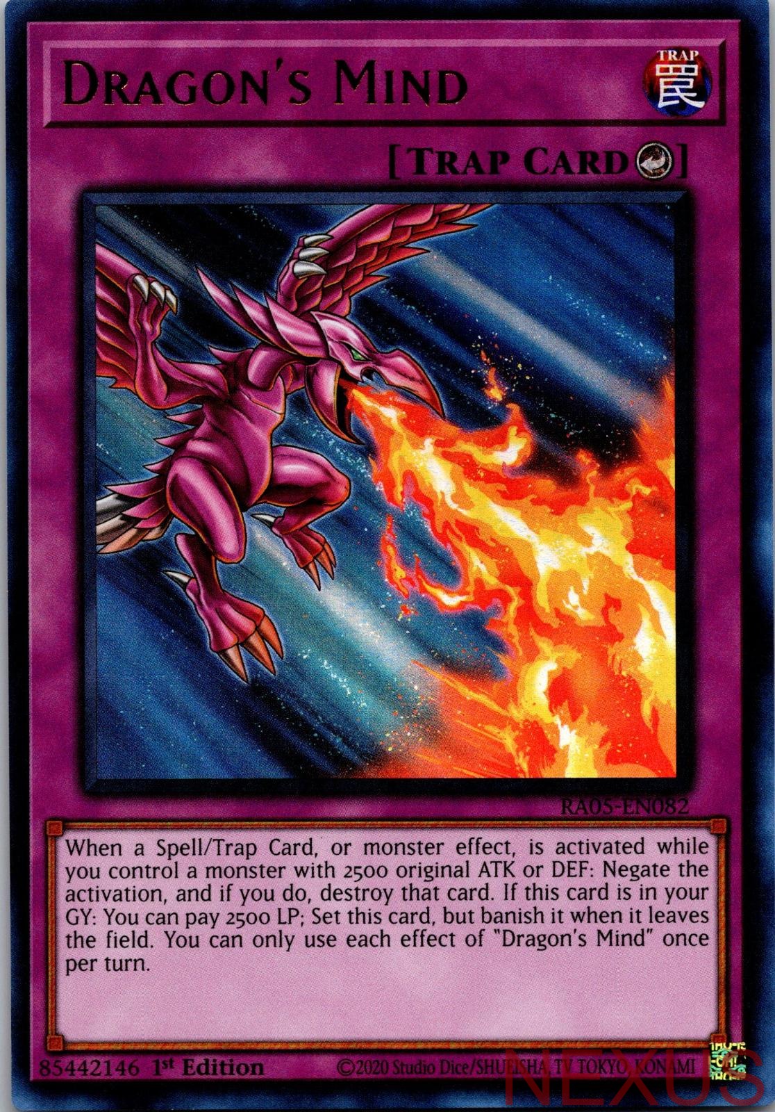 Dragon's Mind (Ultra Rare) RA05-EN082 Ultra Rare 1st Edition Near Mint