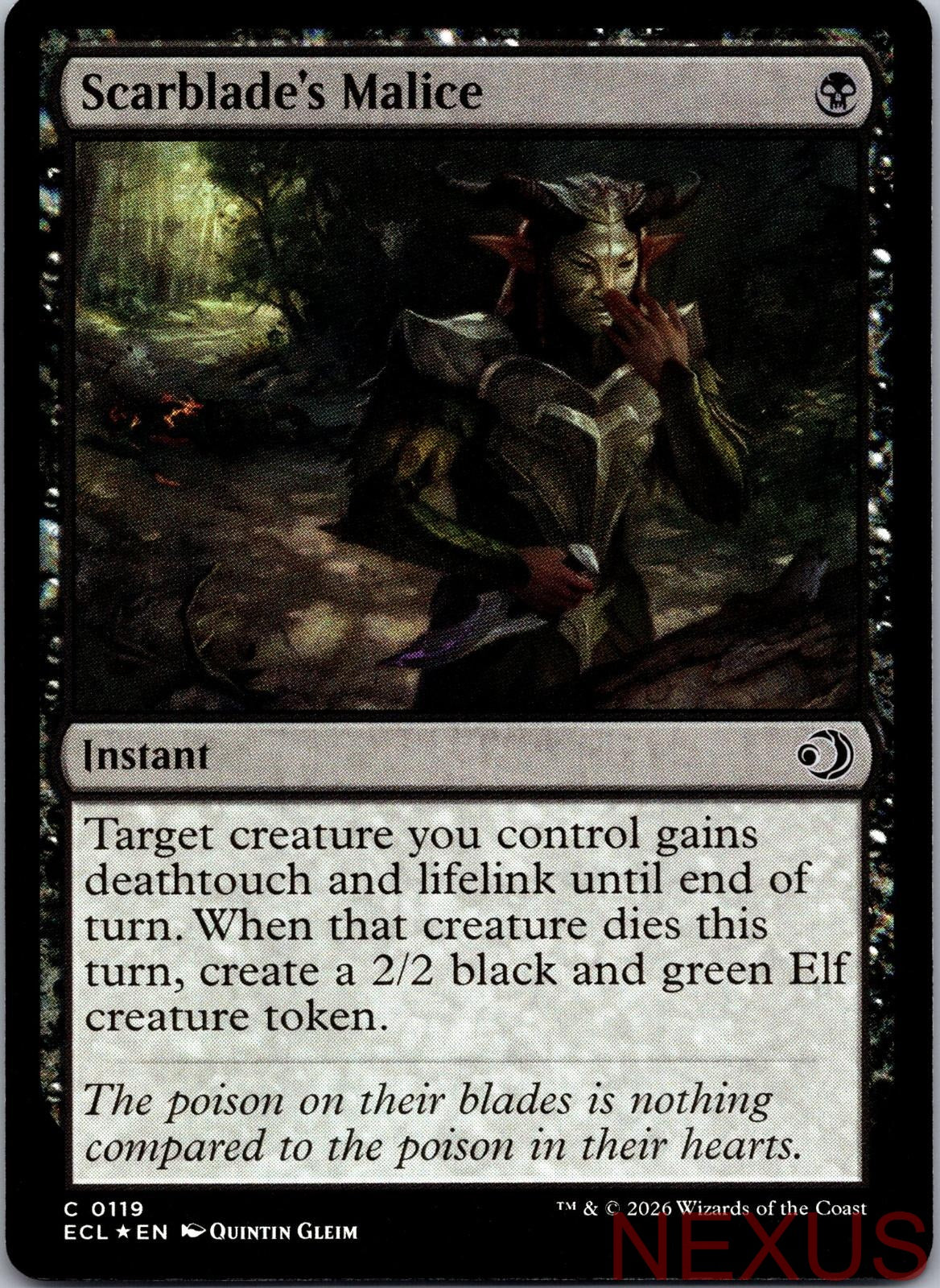 Scarblade's Malice 119 Common Foil Near Mint