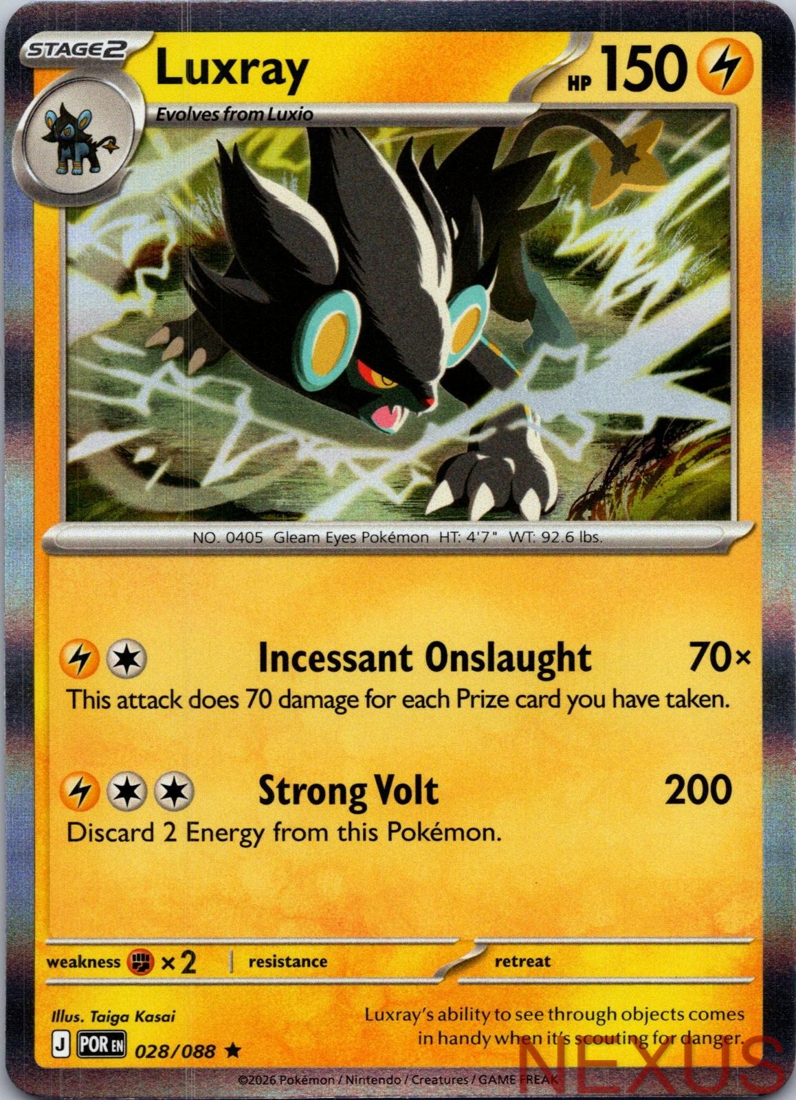 Luxray 028/088 Rare Holo Near Mint