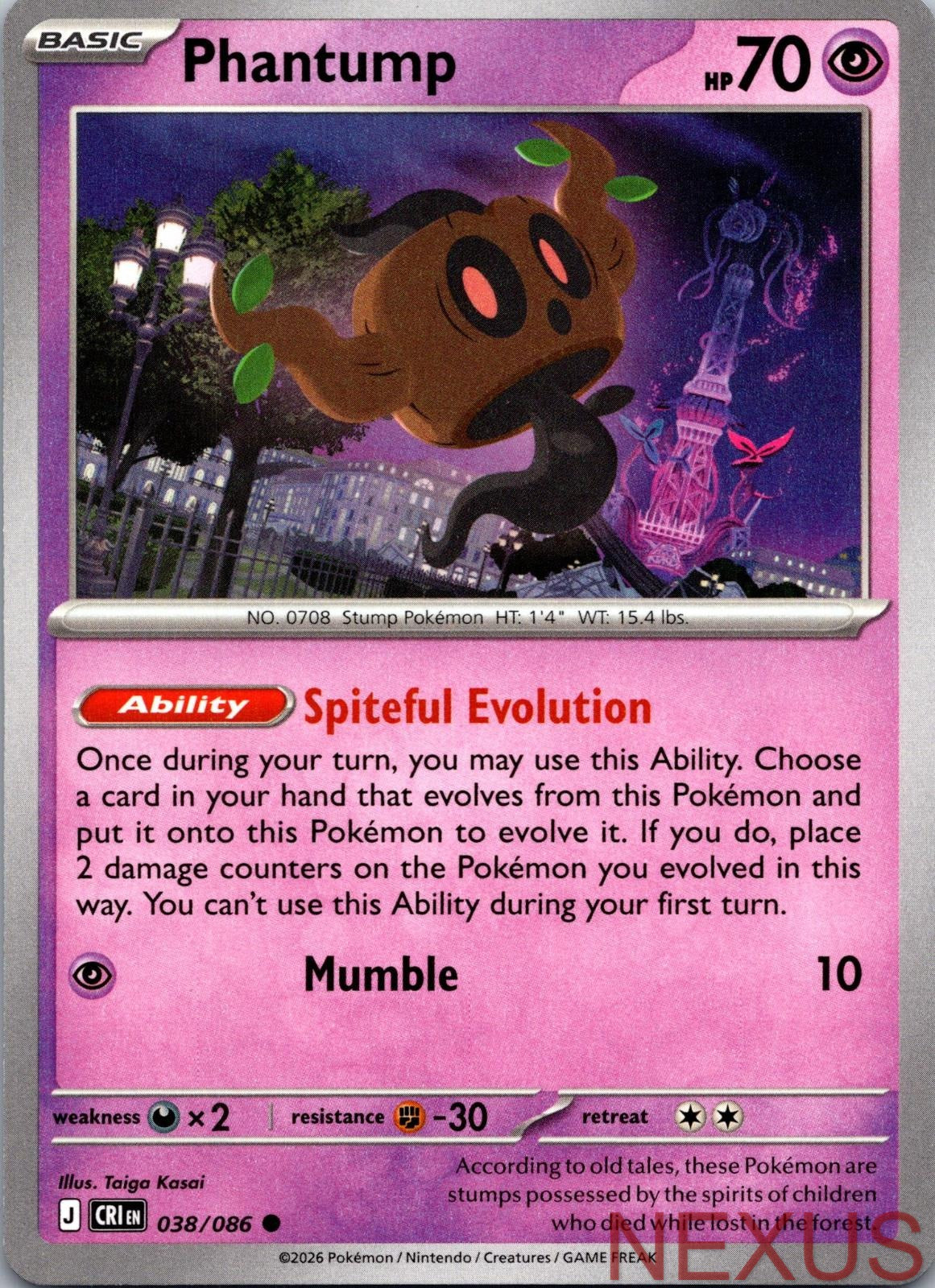 Phantump 038/086 Common Near Mint