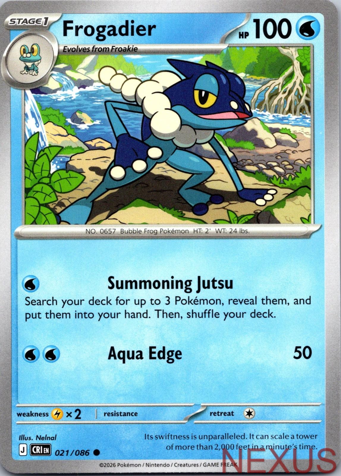 Frogadier 021/086 Common Near Mint