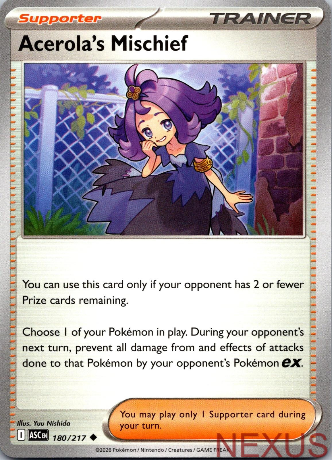 Acerola's Mischief 180/217 Uncommon Near Mint