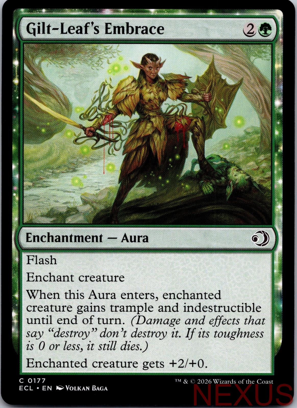 Gilt-Leaf's Embrace 177 Common Near Mint
