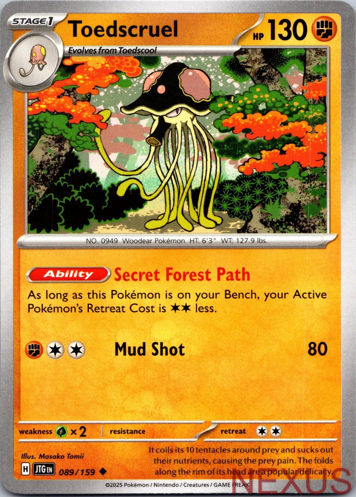 Toedscruel 089/159 Uncommon Near Mint