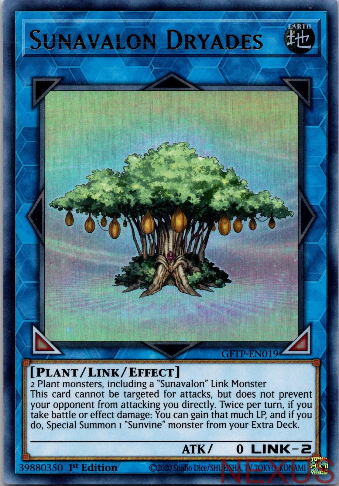 Sunavalon Dryades GFTP-EN019 Ultra Rare 1st Edition Near Mint
