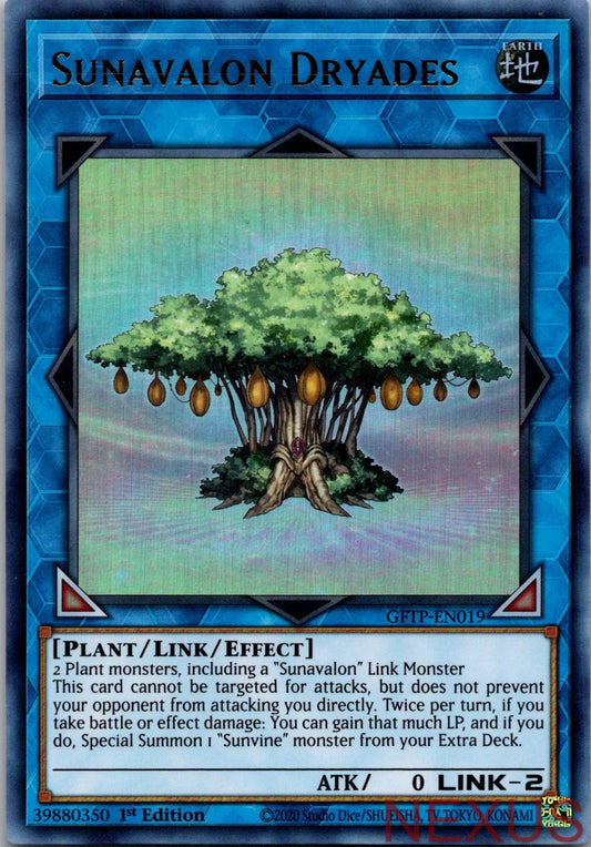 Sunavalon Dryades GFTP-EN019 Ultra Rare 1st Edition Near Mint