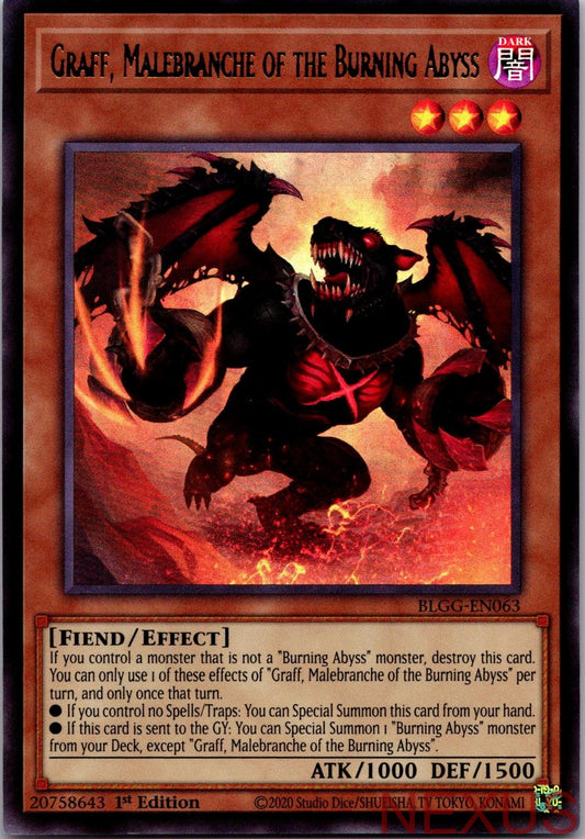 Graff, Malebranche of the Burning Abyss BLGG-EN063 1st Edition NM