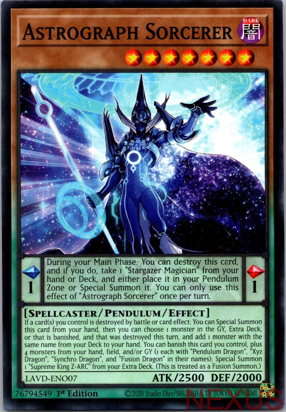 Astrograph Sorcerer LAVD-ENO07 Common / Short Print 1st Edition Near Mint