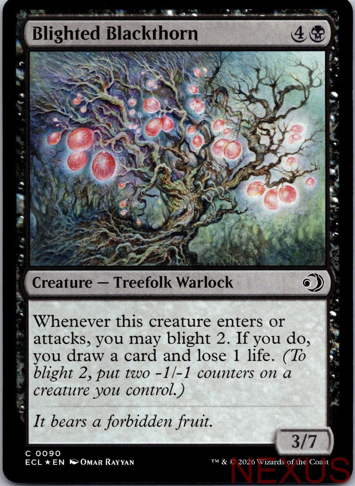 Blighted Blackthorn 90 Common Foil Near Mint