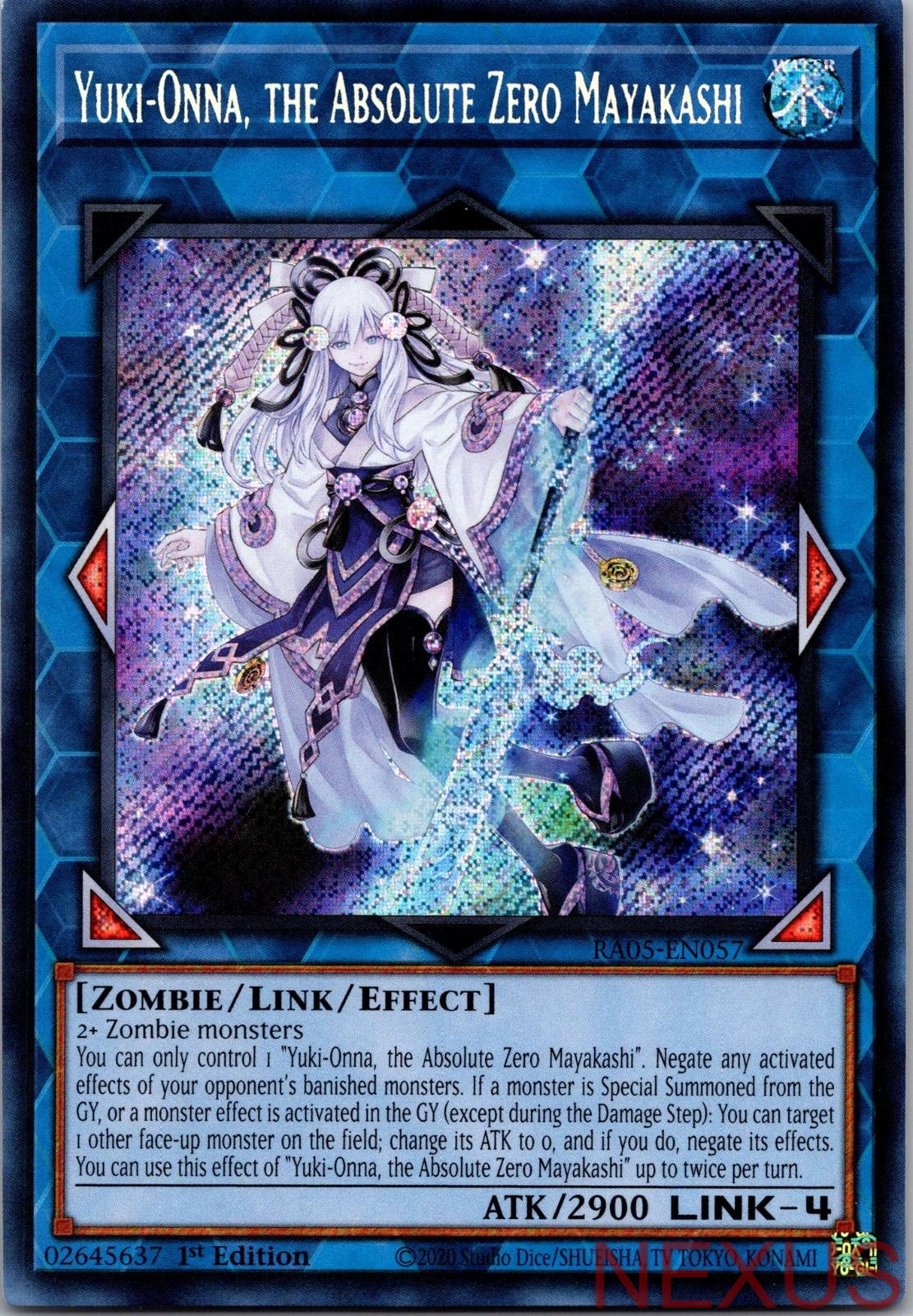 Yuki-Onna, the Absolute Zero Mayakashi (Secret Rare) RA05-EN057 1st Edition NM