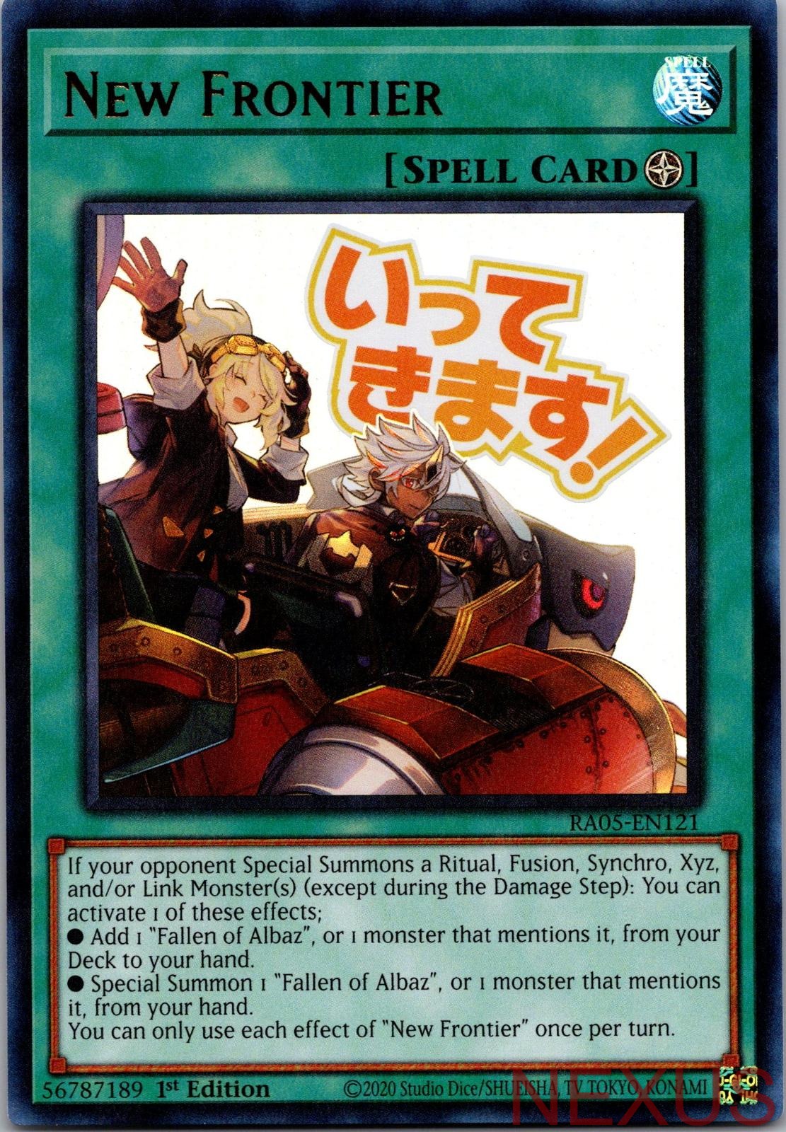 New Frontier RA05-EN121 Ultra Rare 1st Edition Near Mint