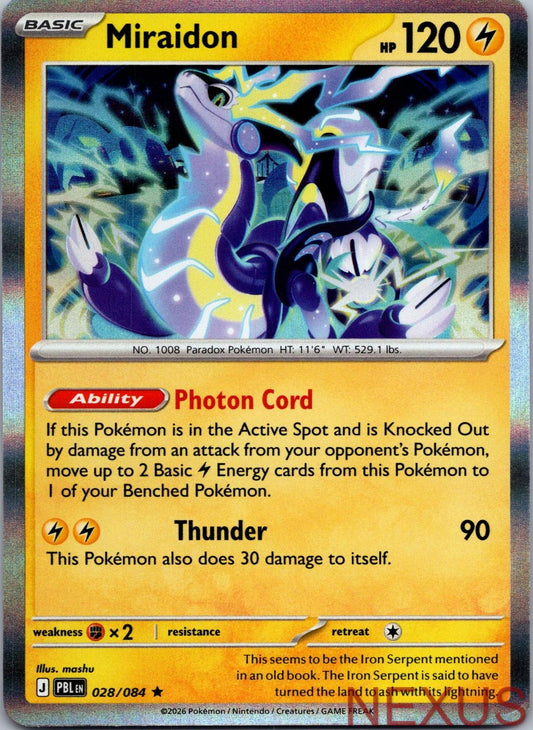 Miraidon 028/084 Rare Holo Near Mint