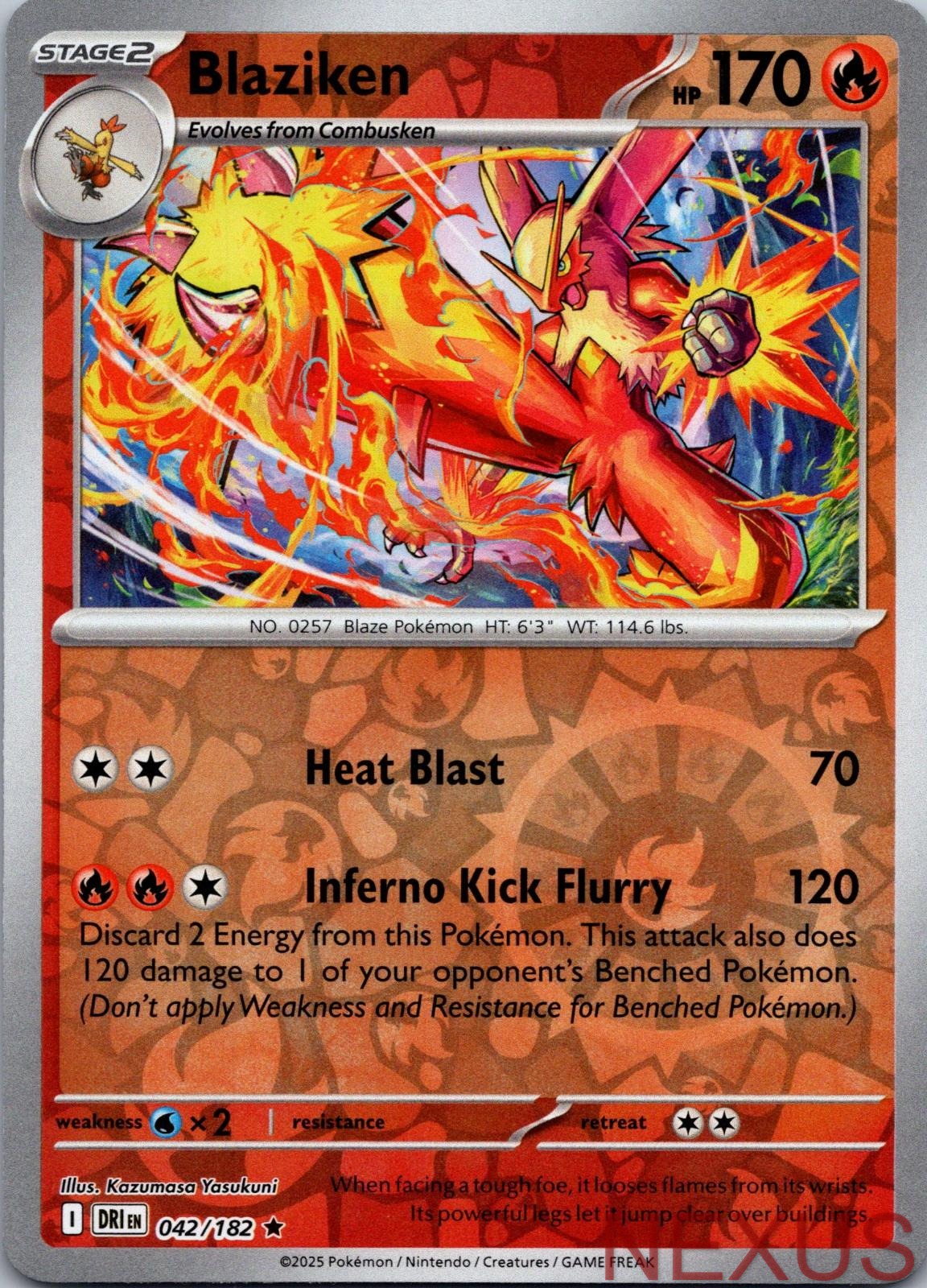 Blaziken 042/182 Rare Reverse Holo Near Mint