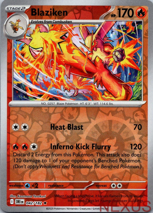 Blaziken 042/182 Rare Reverse Holo Near Mint