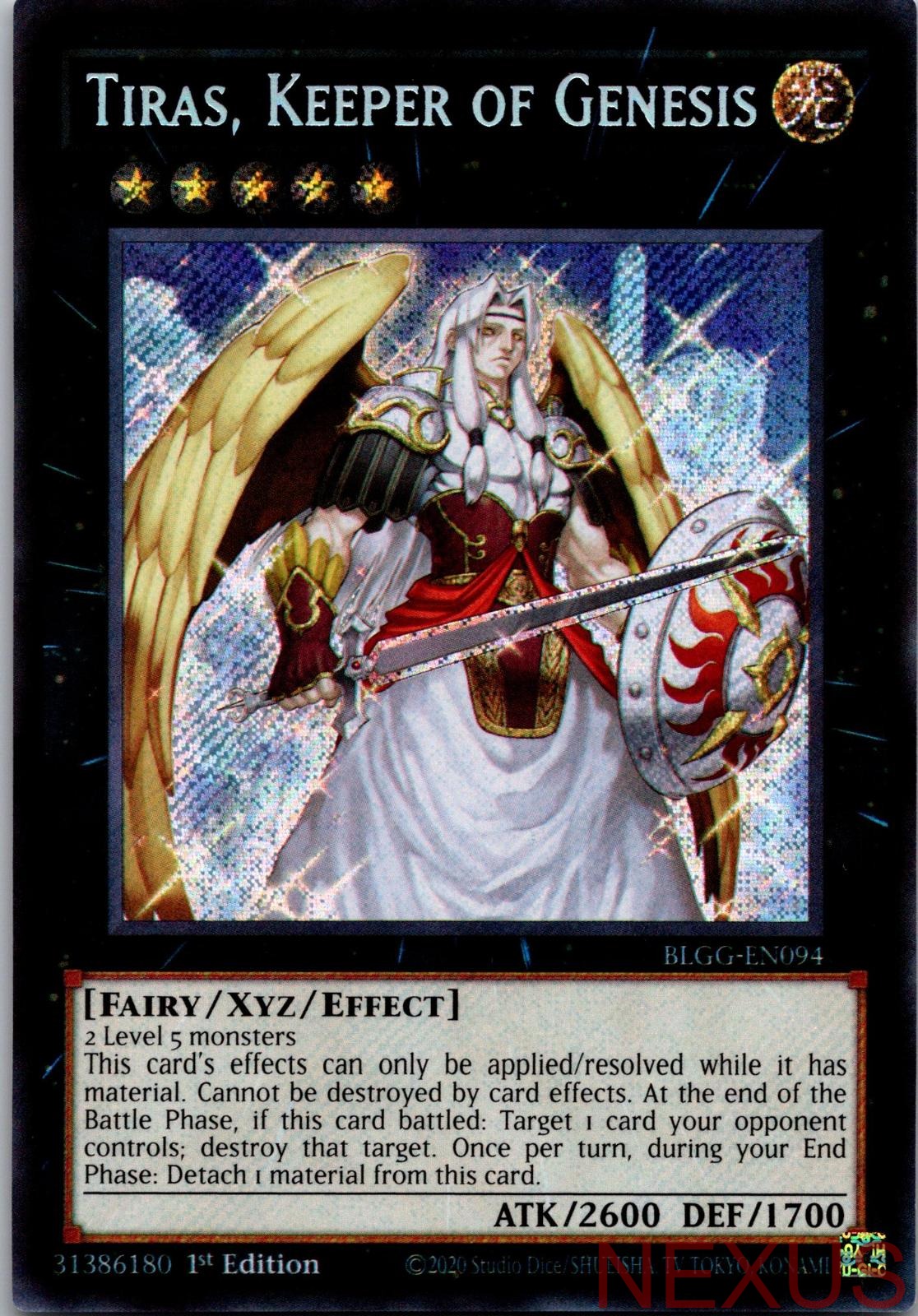 Tiras, Keeper of Genesis BLGG-EN094 Secret Rare 1st Edition Near Mint