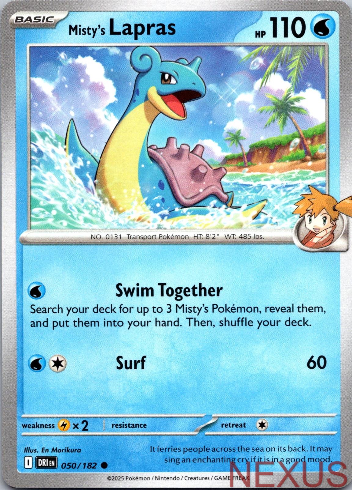 Misty's Lapras 050/182 Common Near Mint