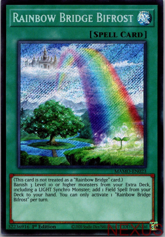 Rainbow Bridge Bifrost (Secret Rare) MAMO-EN023 Yu-Gi-Oh 1st Edition NM