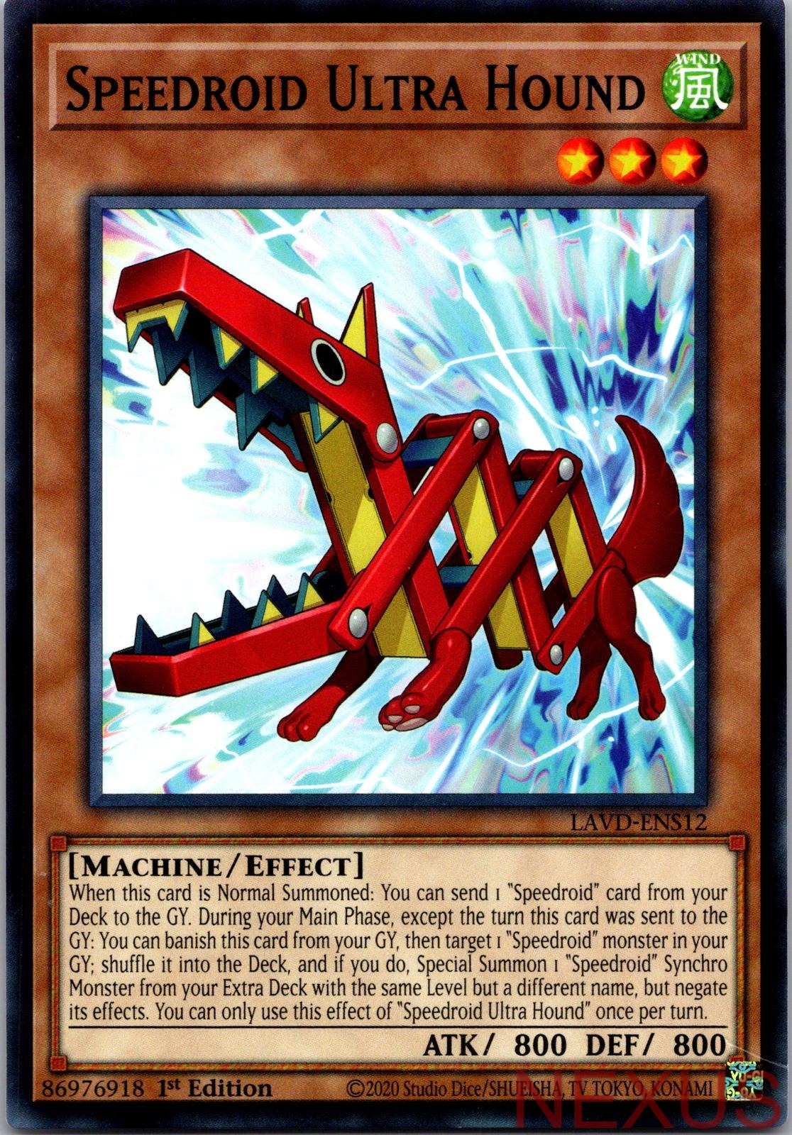 Speedroid Ultra Hound LAVD-ENS12 Common / Short Print 1st Edition Near Mint