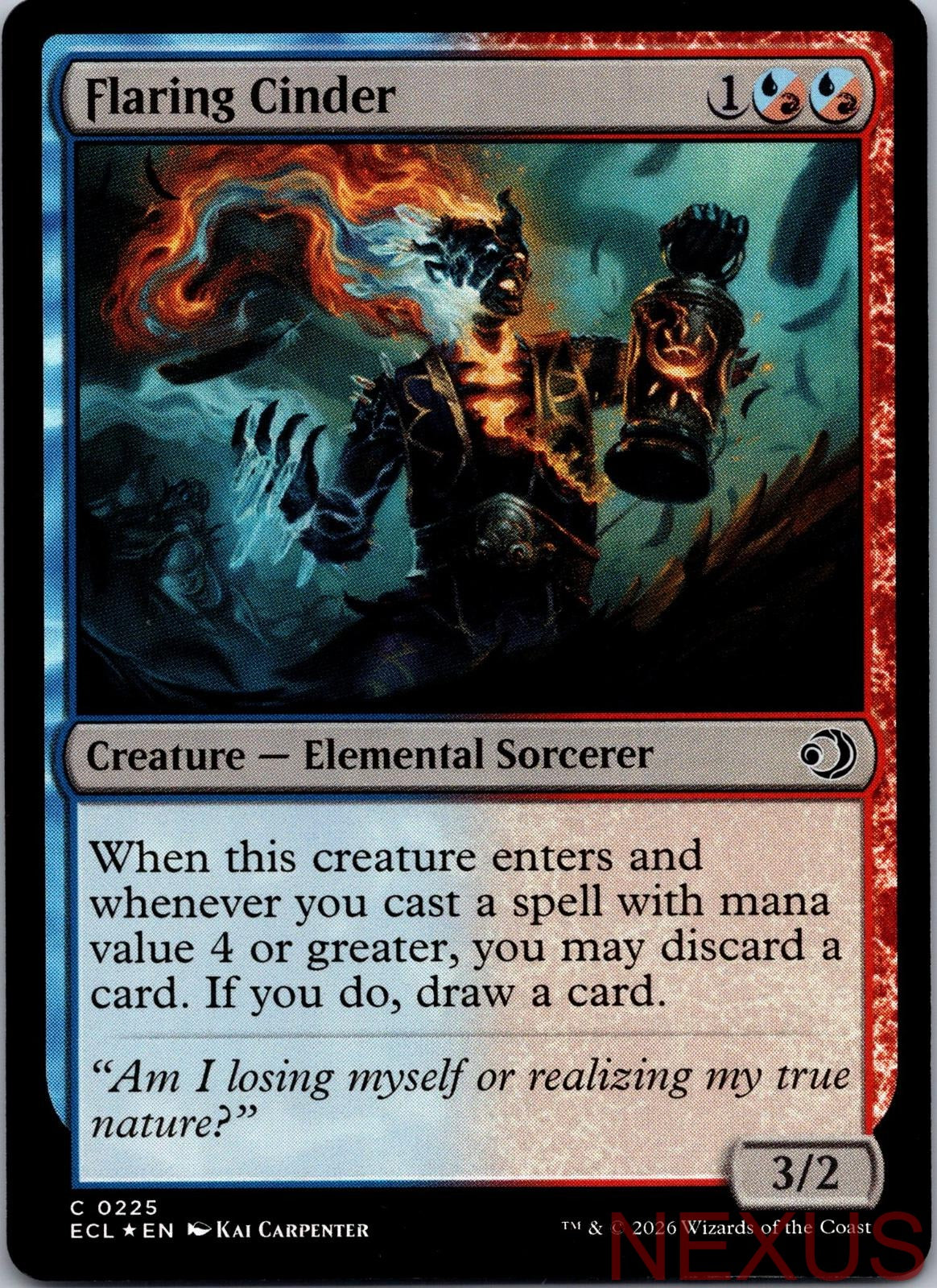 Flaring Cinder 225 Common Foil Near Mint