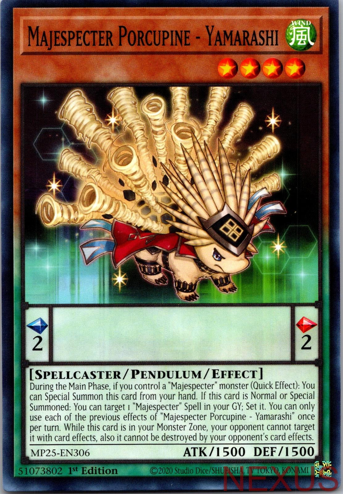 Majespecter Porcupine - Yamarashi MP25-EN306 Common 1st Edition Near Mint