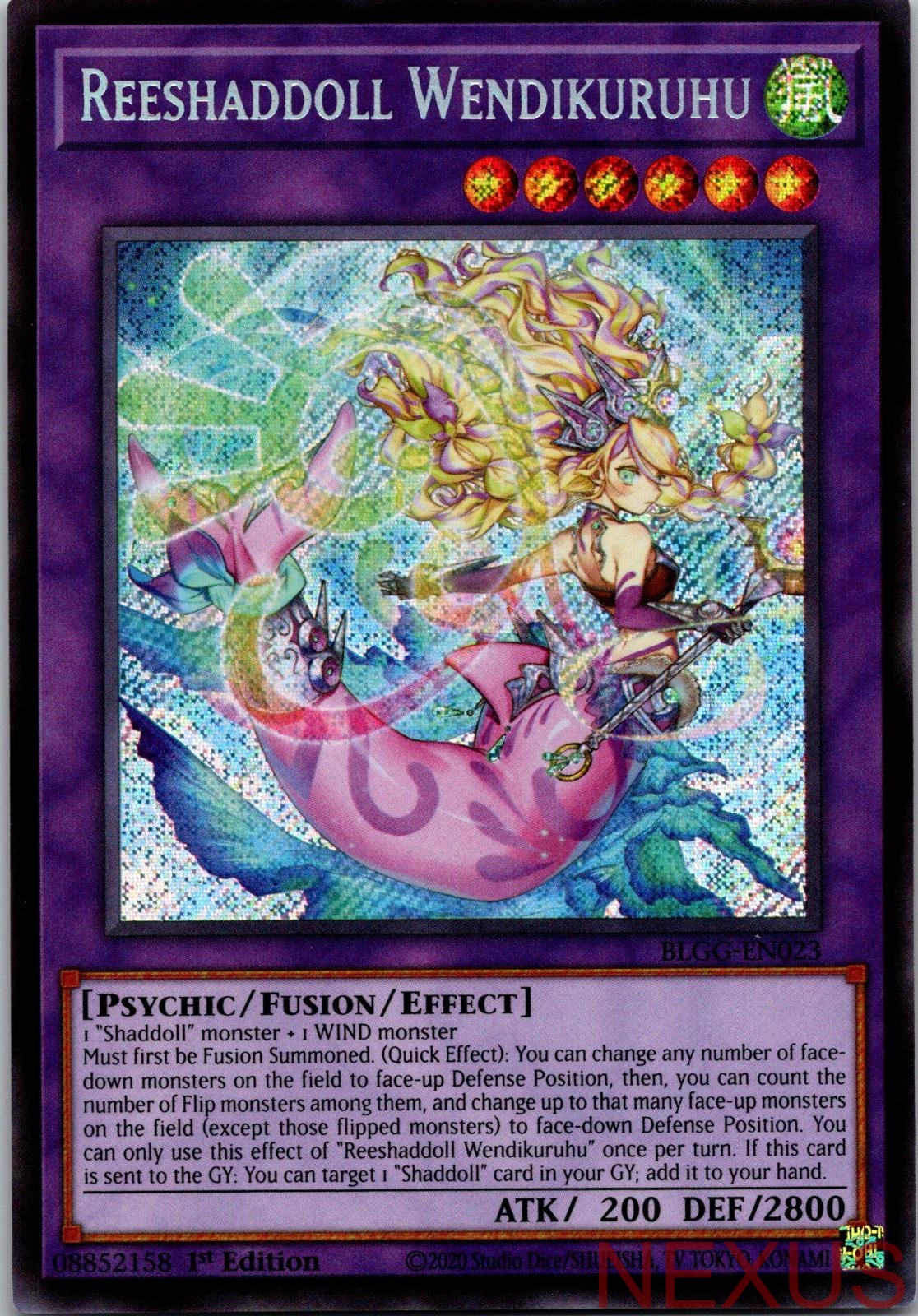 Reeshaddoll Wendikuruhu BLGG-EN023 Secret Rare 1st Edition Near Mint