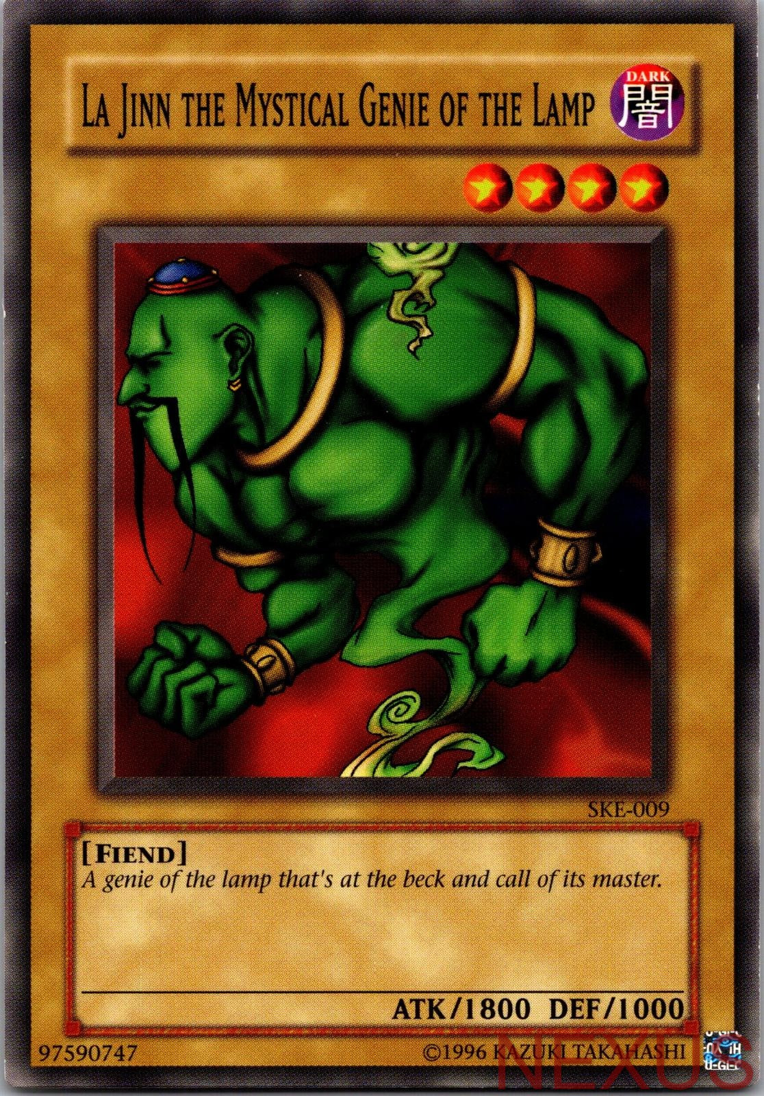 La Jinn the Mystical Genie of the Lamp SKE-009 Yu-Gi-Oh Unlimited NM