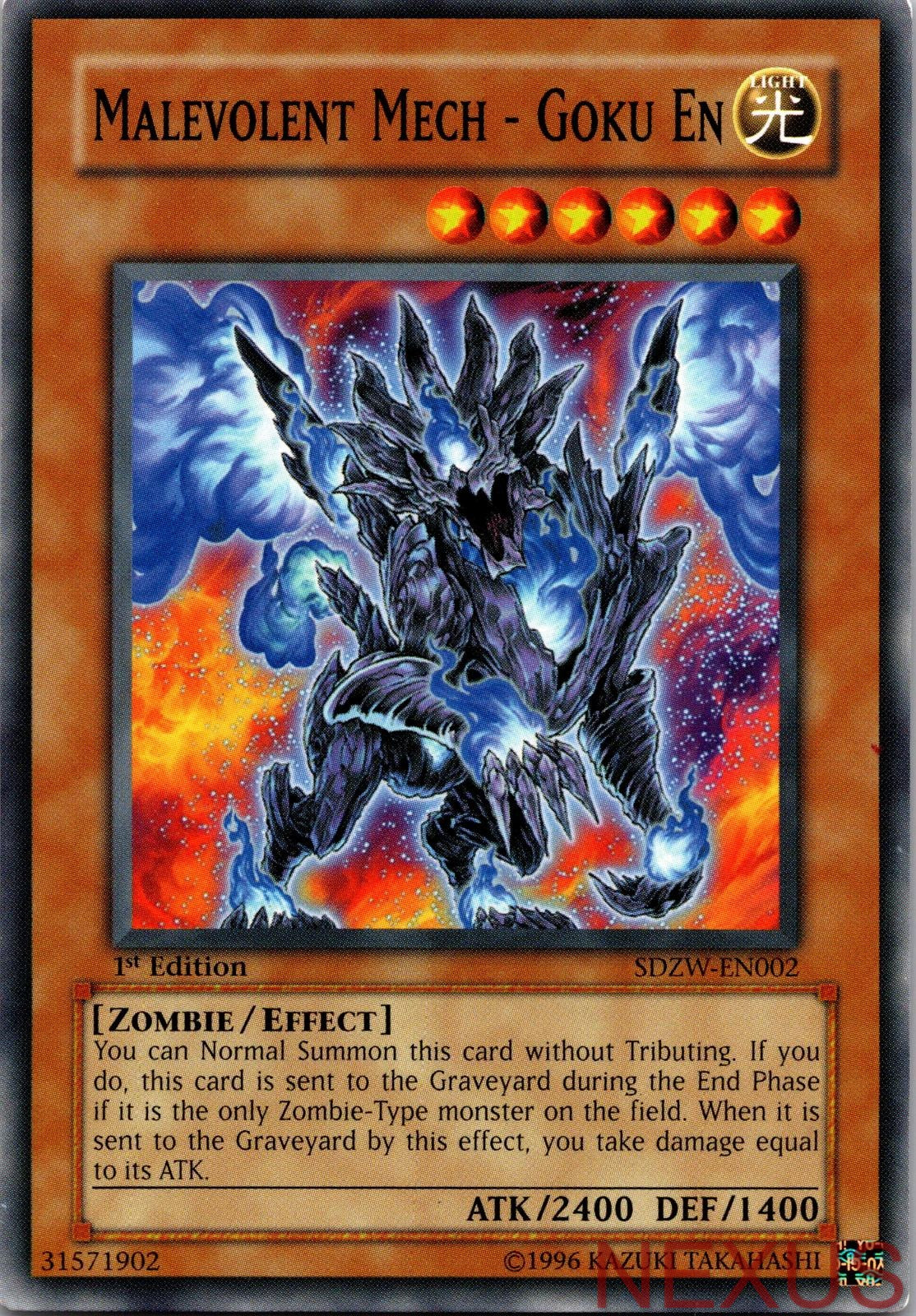 Malevolent Mech - Goku En SDZW-EN002 Common 1st Edition Lightly Played