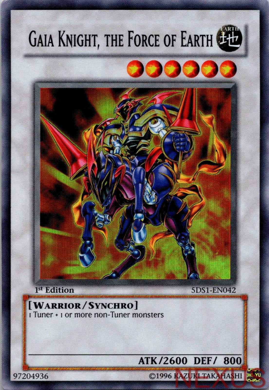 Gaia Knight, the Force of Earth (Super Rare) 5DS1-EN042 1st Edition NM