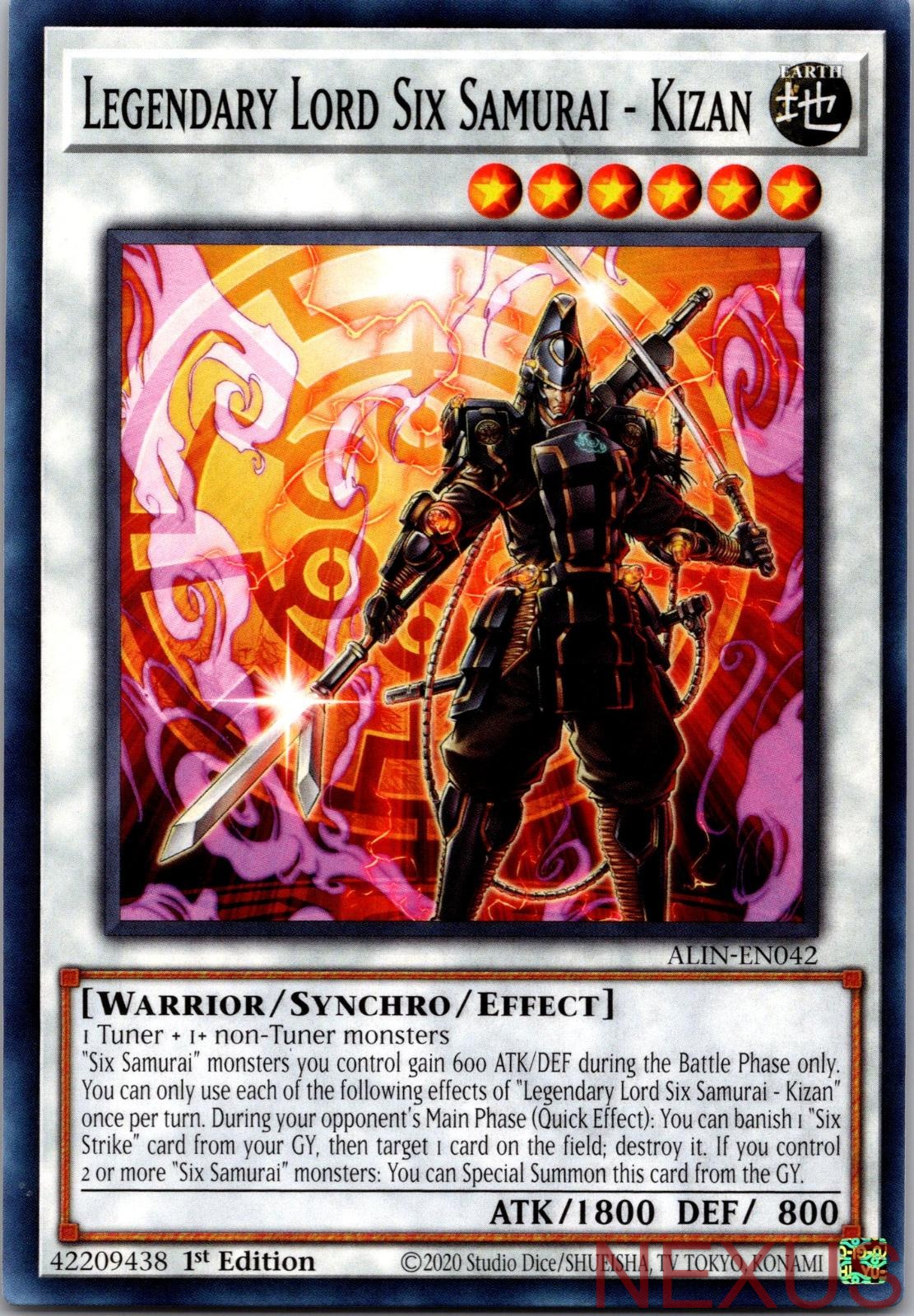 Legendary Lord Six Samurai - Kizan ALIN-EN042 Alliance Insight 1st Edition NM