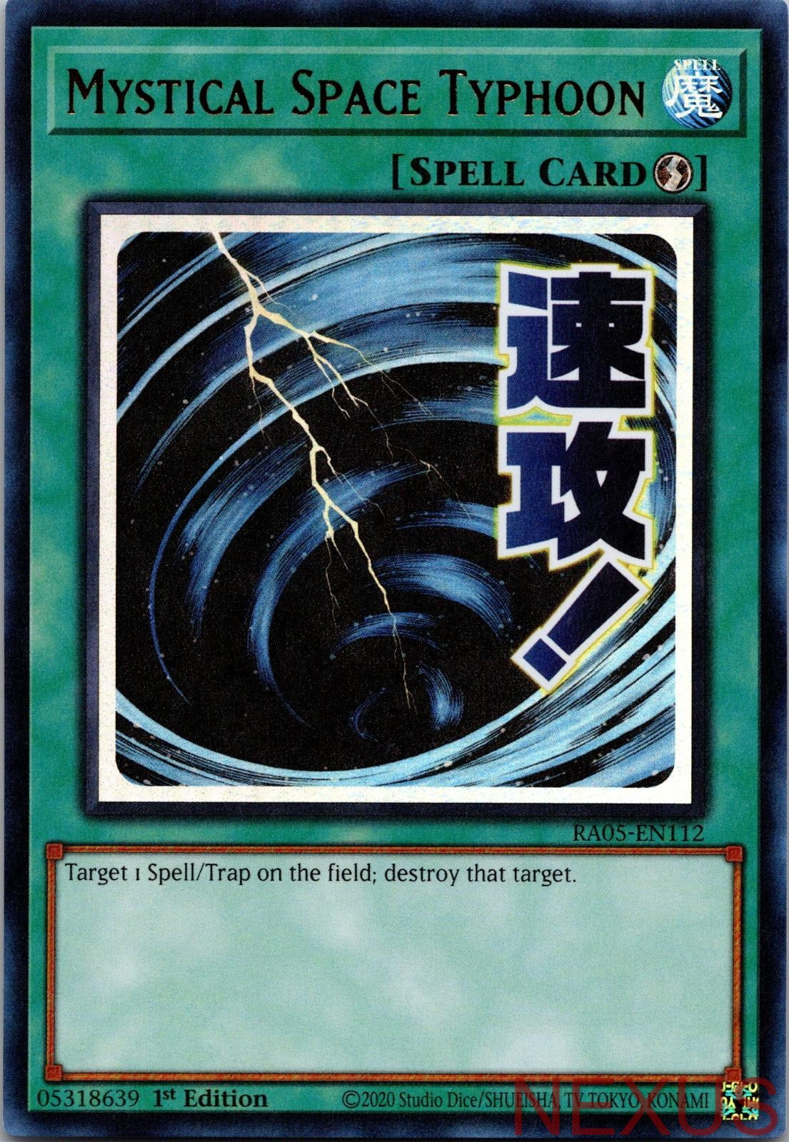 Mystical Space Typhoon RA05-EN112 Ultra Rare 1st Edition Near Mint