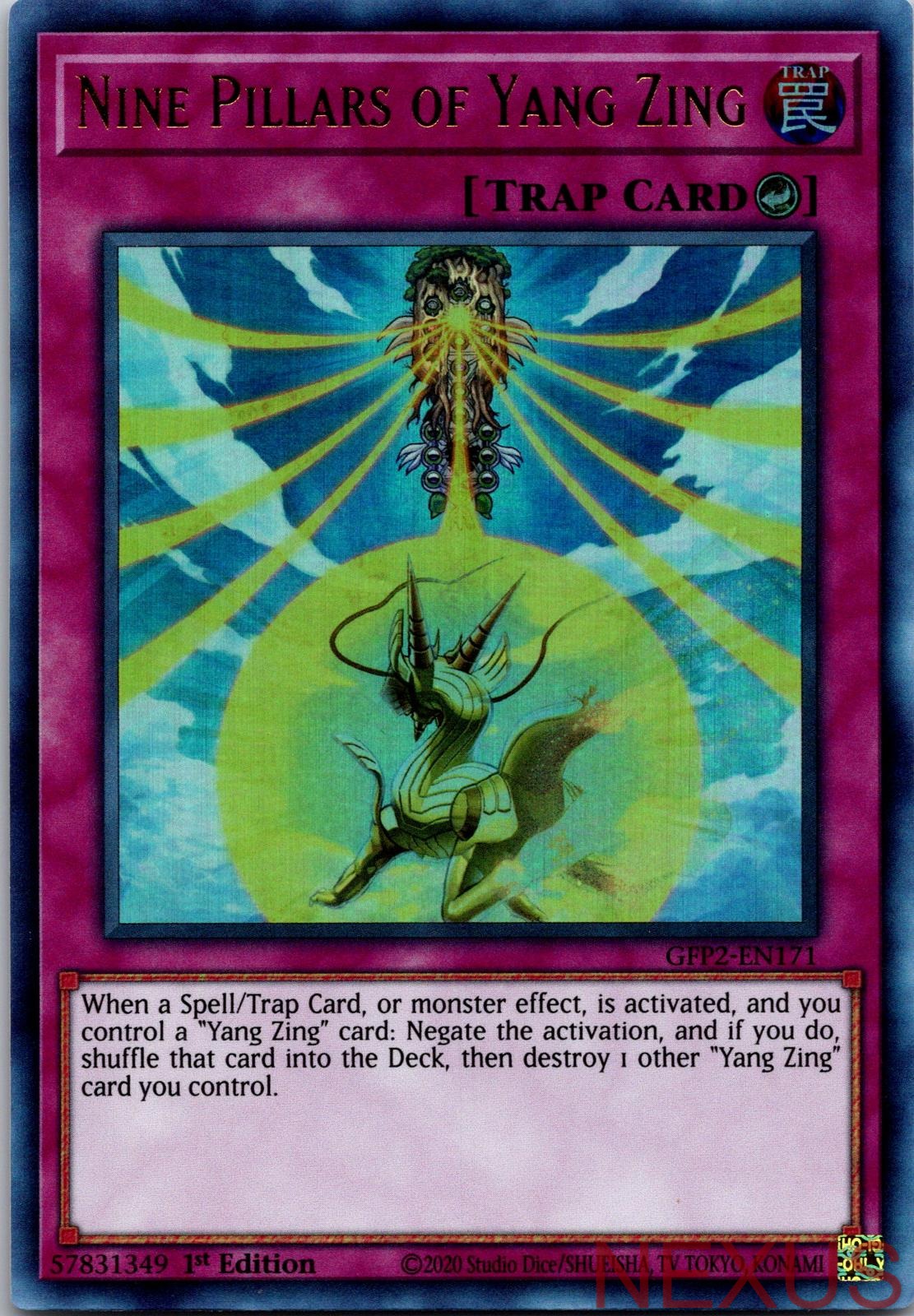 Nine Pillars of Yang Zing GFP2-EN171 Ultra Rare 1st Edition Near Mint
