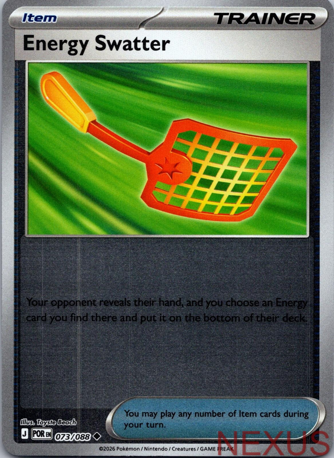 Energy Swatter 073/088 Uncommon Reverse Holo Near Mint
