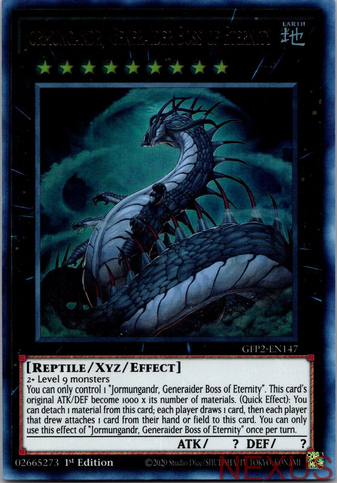 Jormungandr, Generaider Boss of Eternity GFP2-EN147 1st Edition NM
