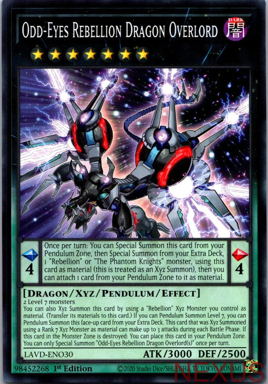 Odd-Eyes Rebellion Dragon Overlord LAVD-ENO30 1st Edition NM