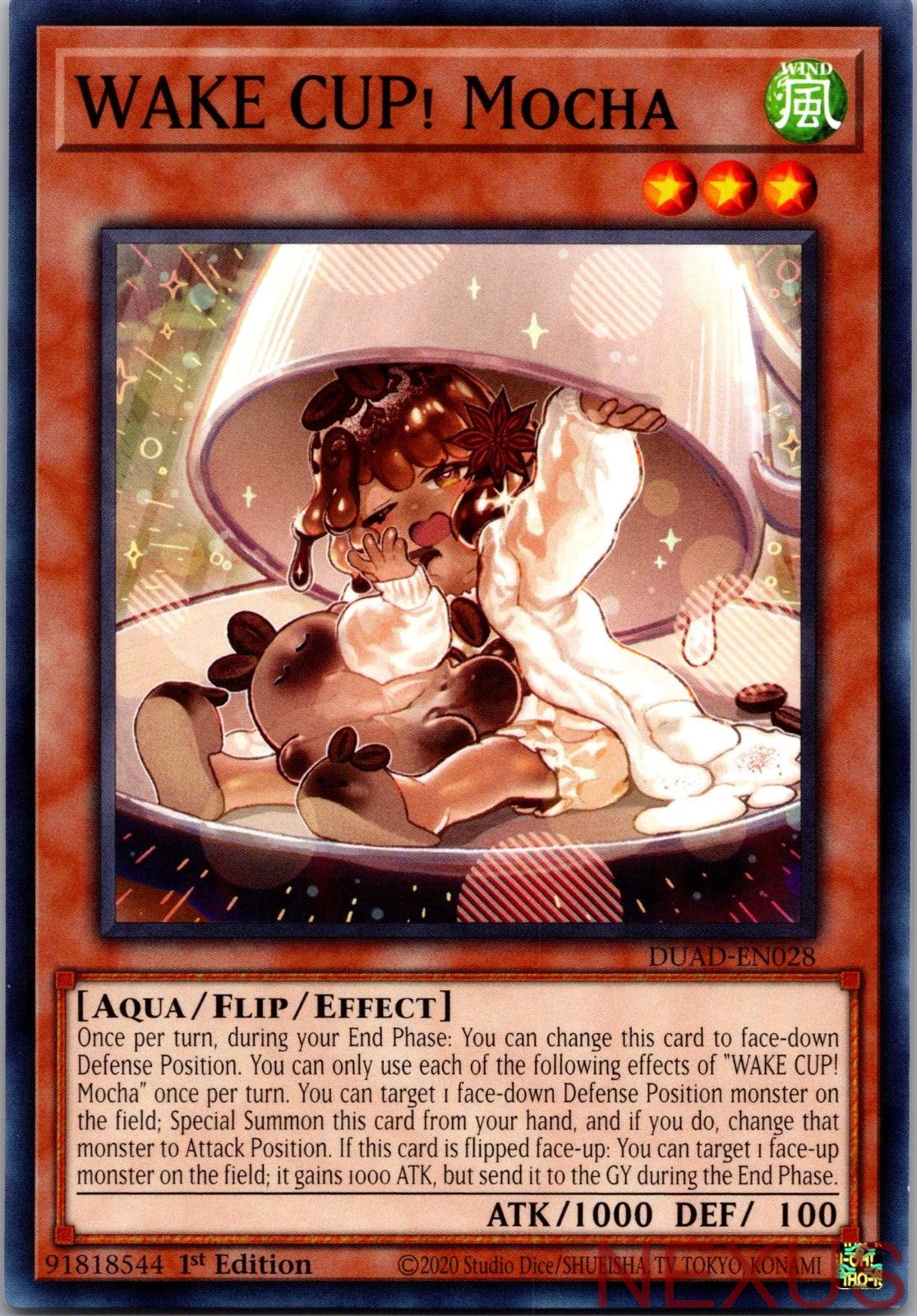 WAKE CUP! Mocha DUAD-EN028 Common Duelist's Advance 1st Edition Near Mint