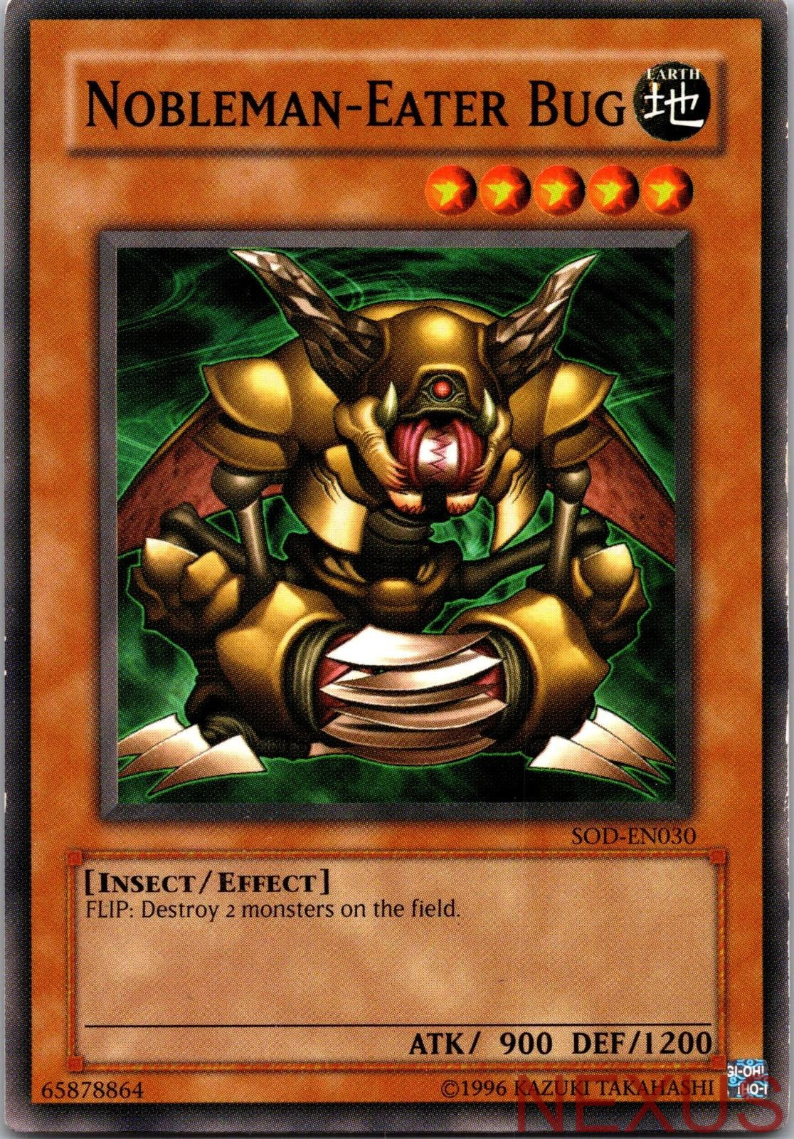 Nobleman-Eater Bug SOD-EN030 Common Soul of the Duelist Unlimited Near Mint