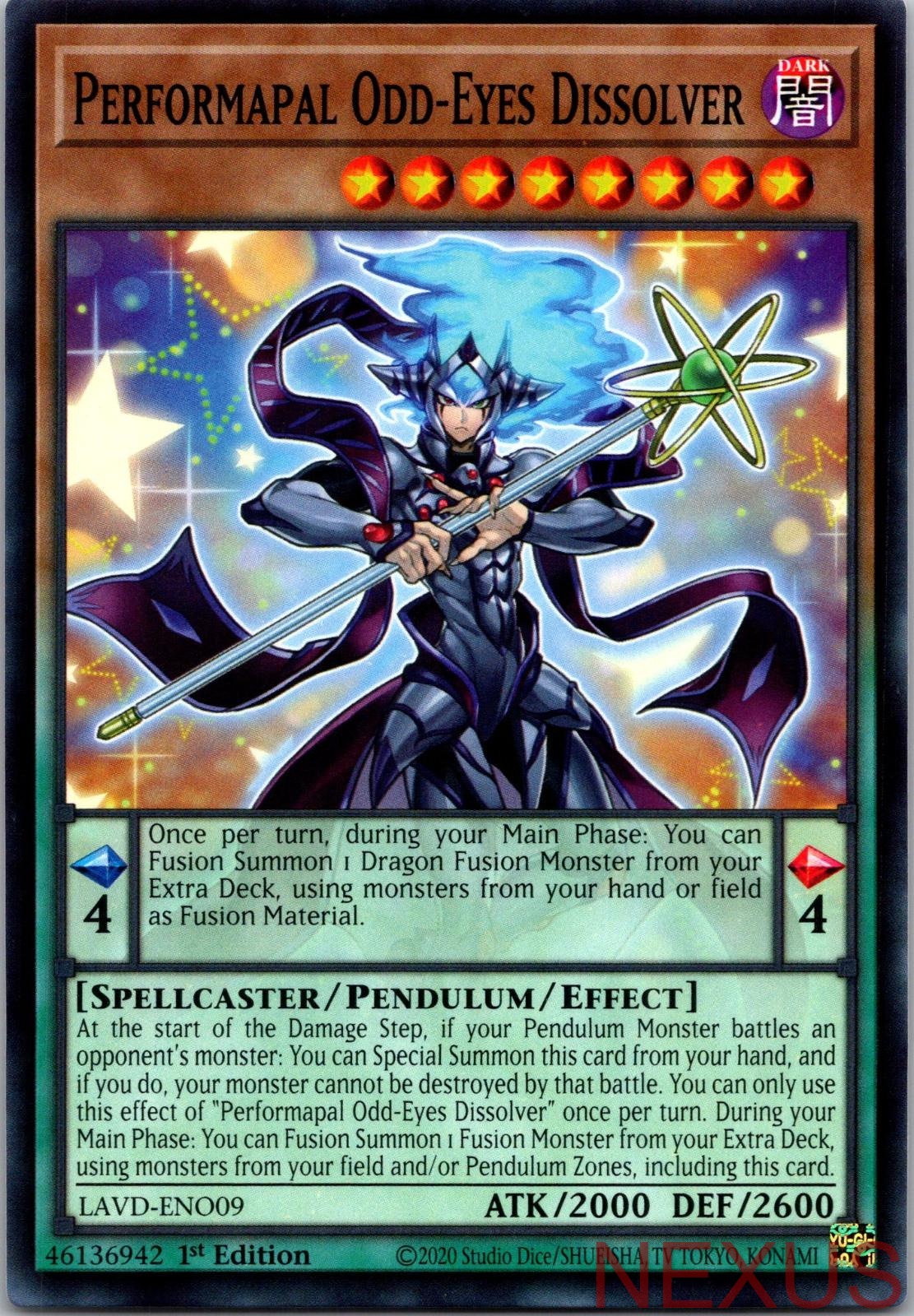 Performapal Odd-Eyes Dissolver LAVD-ENO09 Common / Short Print 1st Edition NM