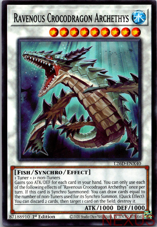 Ravenous Crocodragon Archethys L26D-ENX40 1st Edition NM