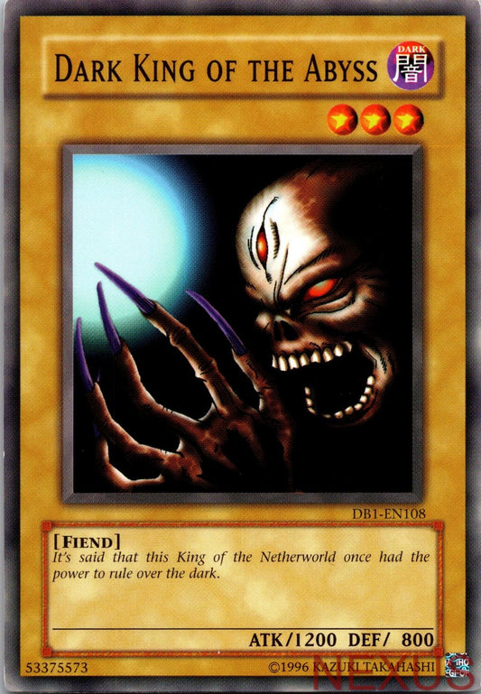 Dark King of the Abyss DB1-EN108 Common Dark Beginning 1 Unlimited Near Mint