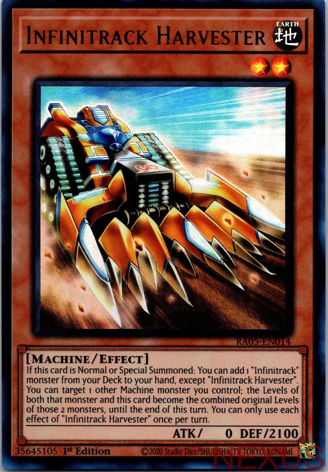 Infinitrack Harvester (Ultra Rare) RA05-EN014 Ultra Rare 1st Edition Near Mint
