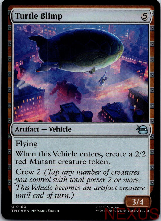 Turtle Blimp 0180 Uncommon Teenage Mutant Ninja Turtles Foil Near Mint