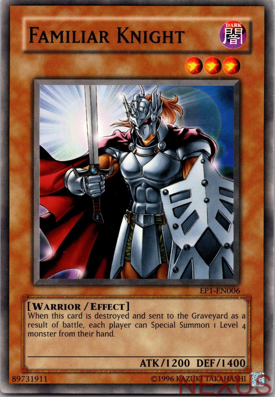 Familiar Knight EP1-EN006 Common Yu-Gi-Oh! Movie Exclusive Pack Limited NM