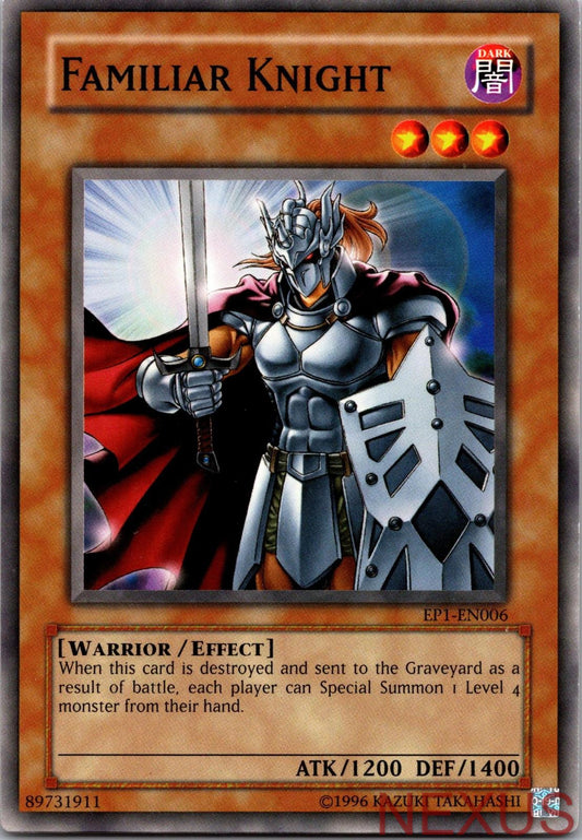 Familiar Knight EP1-EN006 Common Yu-Gi-Oh! Movie Exclusive Pack Limited NM