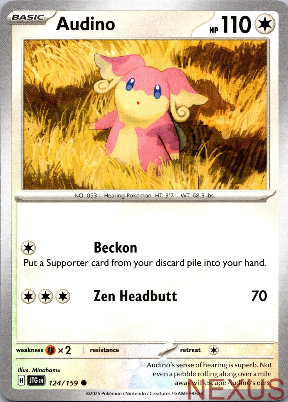 Audino 124/159 Common Near Mint