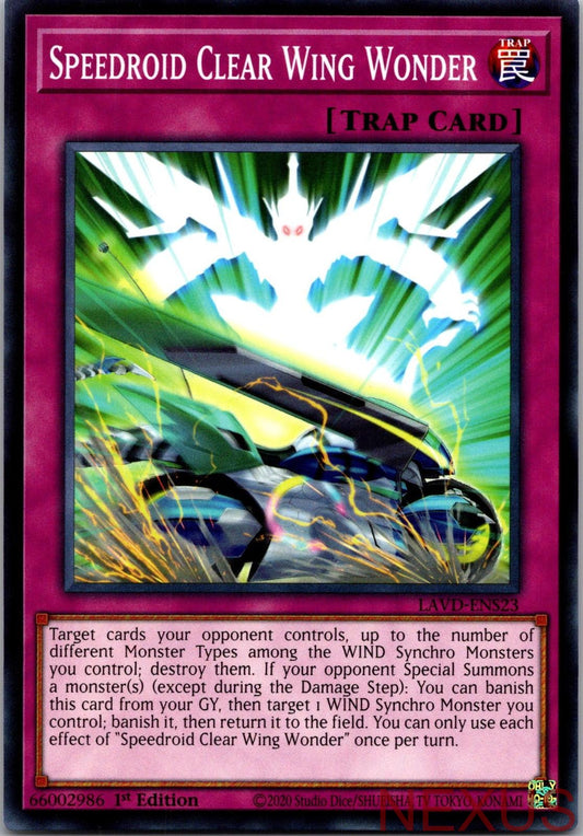 Speedroid Clear Wing Wonder LAVD-ENS23 Legendary Arc-V Decks 1st Edition NM
