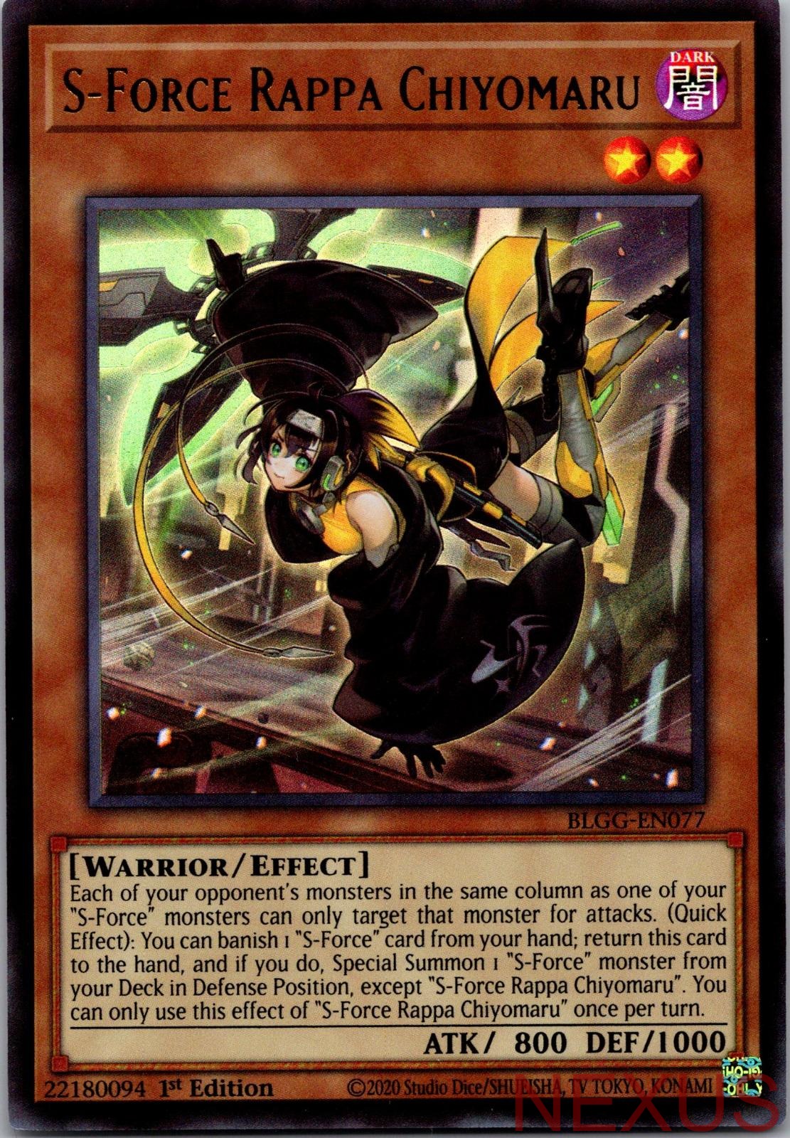 S-Force Rappa Chiyomaru BLGG-EN077 Ultra Rare 1st Edition Near Mint