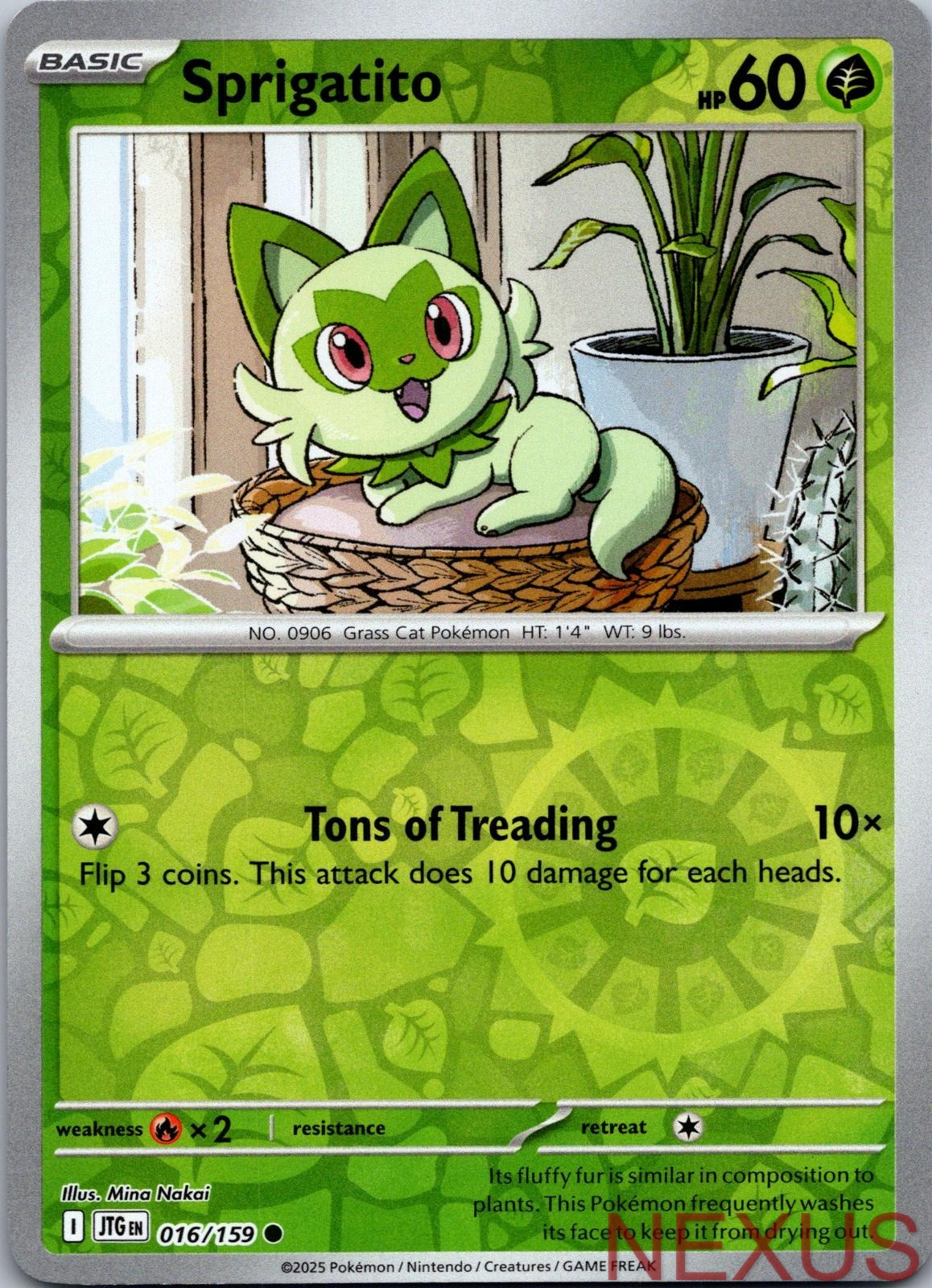 Sprigatito 016/159 Common Reverse Holo Near Mint