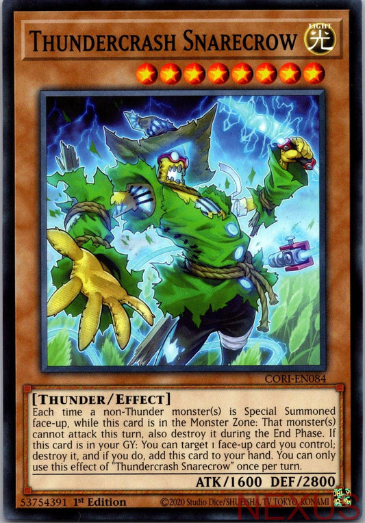 Thundercrash Snarecrow CORI-EN084 Common / Short Print 1st Edition Near Mint